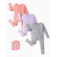 thumbnail image 1 of Pijamas para Bebé PATPAT de Bambú con Cierre Bidireccional Antideslizantes 2 Pares, 1 of 8