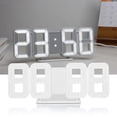 thumbnail image 3 of Reloj despertador LED Digital 3D para colgar en la pared con relojes de temperatura y fecha, 3 of 8