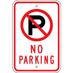 No Parking Tow Away Zone Sign 3M EGP Reflective .063 Aluminum,... 12x18 Inches 