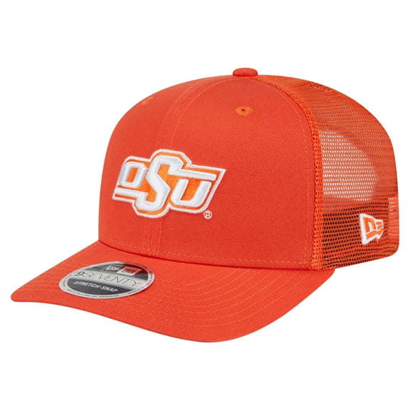 Men's New Era Orange Oklahoma State Cowboys Primary 9SEVENTY Trucker Stretch-Snap Hat
