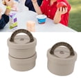 thumbnail image 1 of CHICIRIS Conteneur Alimentaire Isolé Beige en Acier Inoxydable, Boîte à Lunch Portable Légère, Utilisation Multifonctionnelle, Boîte à Lunch pour École Bureau avec Sac, 1 of 8