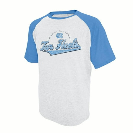 Tar Heels Athletics - Men's Russell White North Carolina Tar Heels Athletic Fit Distressed T-Shirt