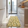 thumbnail image 4 of White Flower Leaves Yellow Pattern Kitchen Rug Mat,Kitchen Runner Rugs Non Skid Washable,Decorative Kitchen Floor Mats for Kitchen,Sink,Laundry,17"x47.2", 4 of 7