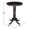 thumbnail image 2 of International Concepts 30" Table Ronde dans un Riche Moka, 2 of 2