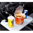 thumbnail image 3 of Car Steering Wheel Tray/Rear Seat Headrest Tray for Food Eating, Drinking and Writing Laptop, Gray Car Desk, 3 of 5