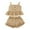 Beige, variant on EnJoCho Baby Girl Floral Romper Baby Girls Sleeveless Strap Ruffle Vest Button Up T Shirt Tops Shorts 2Pcs Set Summer Outfits Little Girl Solid Trendy Clothing Set 18-24 Months
