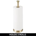 thumbnail image 4 of mDesign Metal Free-Standing Toilet Paper Holder - Soft Brass, 4 of 5