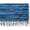 thumbnail image 6 of Unique Loom Chindi Cotton Collection Area Rug - Striped (2' 2" x 3' Rectangle Navy Blue/Black), 6 of 7