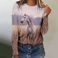 thumbnail image 1 of Nouveaux Hauts pour Femmes Printemps et Automne 2023 Grande Taille Sexy Col Rond Manches Longues Boutons Hauts Blouse Imprimée Régulière Chemise Manches Longues pour Femmes, 1 of 5