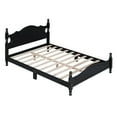 thumbnail image 4 of Harper & Bright Designs Full Size Wood Platform Bed Frame, Retro Style Platform Bed with Wooden Slat Support, Black, 4 of 9