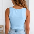 thumbnail image 5 of idosla Women's Double Lined V Neck Tank Tops Summer Basic Sleeveless Shirts Cute Trendy Going Out Tops (Light Blue, S), 5 of 9