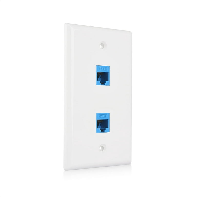 Internet Blue Cable Plug Into The White Network Outlet Against White Wall  Stock Photo, Picture and Royalty Free Image. Image 88855207.