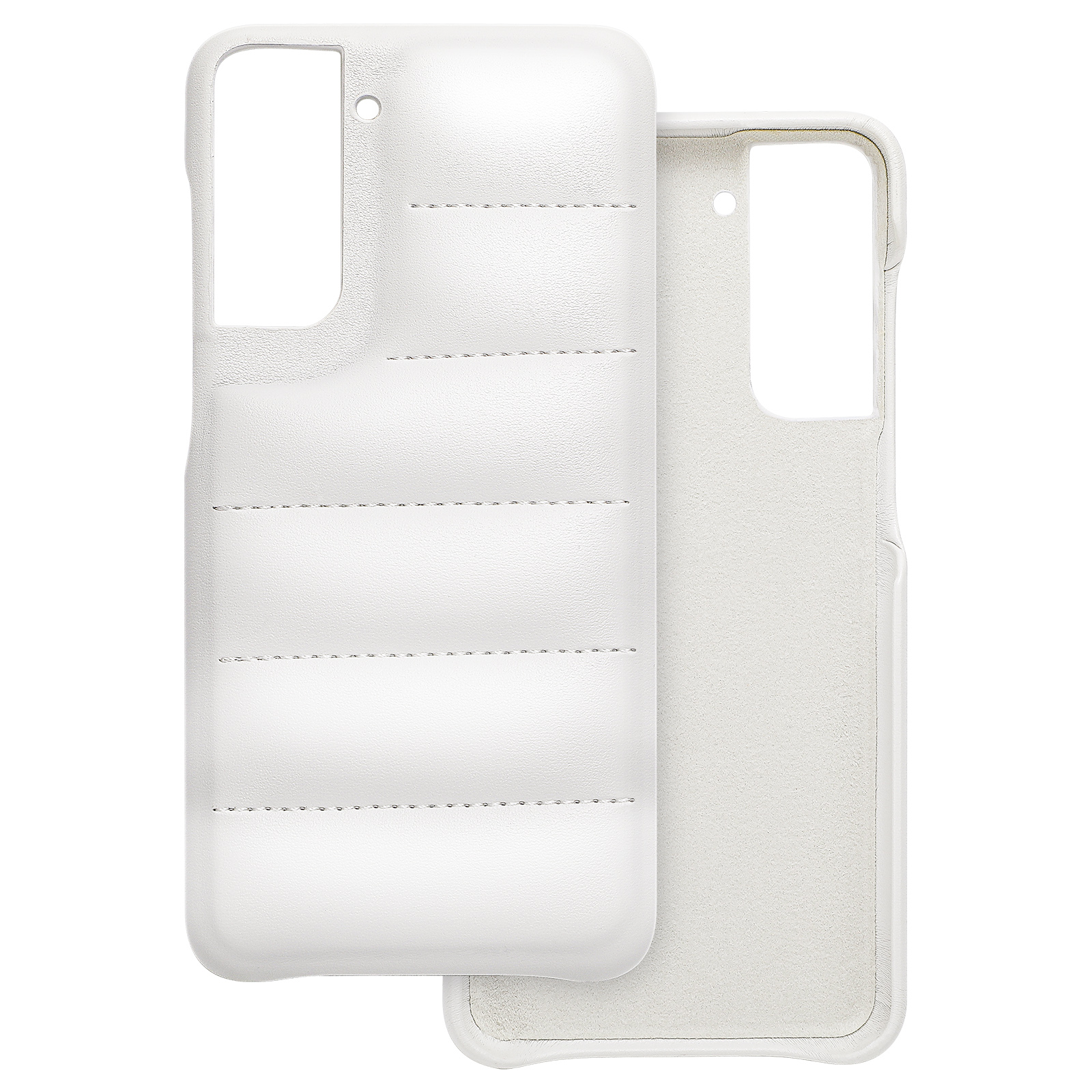 Hot Off for Samsung Galaxy S21 Ultra Case, Nappa Leather Puffer Phone Case Galaxy S21 Ultra Case [Full Body Protection] [Non-Slip] Shockproof Protective Phone Case, White for Galaxy S21 Ultra - image 1 of 5