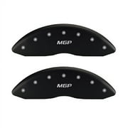 MGP 4 Caliper Covers Engraved Front & Rear MGP Matte Black finish silver ch
