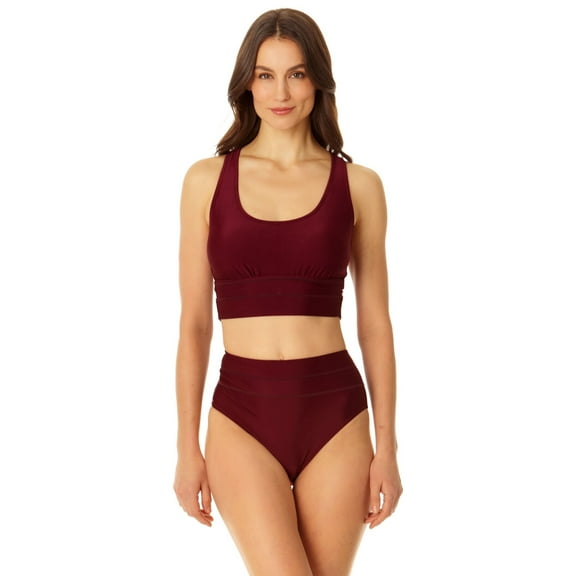 Coppersuit - Women's Banded Halter Longline Bra Swim Top