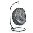 thumbnail image 2 of Modway Hide Outdoor Patio Sunbrella® Swing Chair With Stand in Gray Gray, 2 of 8