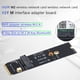 thumbnail image 2 of Adaptador de tarjeta WiFi Hugtrwg M.2 A/A+E a M Universal PCI Express NVMe, 2 of 7