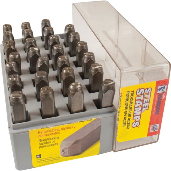 C.H. Hanson Letter Stamp Set 20200 - 1/8 Inch General Purpose - 27 Piece