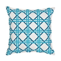 Greendale Home Fashions 20" x 20" Turquoise Cane Cotton Canvas Decorative Pillow