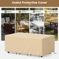 thumbnail image 6 of Costway Patio 90''x50'' Dining Set Cover Rectangle Table Chair Waterproof Handle Air Vent, 6 of 9