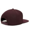 thumbnail image 2 of Dark Wine Flat Bill Snapback – High Crown Structured Urban Baseball Cap, Adjustable, One Size, 2 of 8