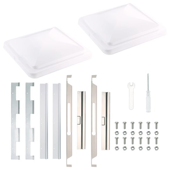 Recambios de tapa de ventilación para autocaravanas ONLTCO Expert 14 x 14 (paquete de 2), color blanco