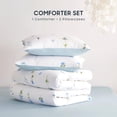 thumbnail image 3 of Floral Comforter Set Cottagecore Aesthetic Watercolor Tiny Flowers and Leaves Soft Lightweight Bedding for Teen Girls Women 3 Pieces Blue Twin/Twin XL Size, 3 of 8