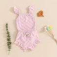 thumbnail image 4 of Plebaso Baby Girls Sleeveless Tops Triangle Shorts Two-Piece Set Solid Color Casual Summer Clothes Suits, 4 of 4