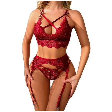 

YUNAFFT Shapewear for Women Plus Size Sentiment Underwear Splices Lace Of Three Appeal Suit Show Pajamas On The Back Garters