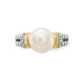 thumbnail image 2 of Cultured Freshwater Pearl & Diamond Ring in Sterling Silver with 14K Gold Accents, 2 of 4