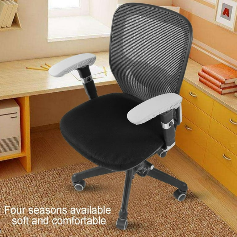 Tebru One Pair Elastic Stretchable Office Chair Armrest Covers Removable Computer  Chair Arm Protector 