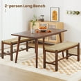 thumbnail image 5 of Costway 40" Long Wood Bench Indoor Dining Entryway End of Bed Bench Natural Seagrass Seat, 5 of 9