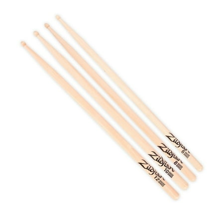 ZILDJIAN SDSP240 FUSION TIP SHAPE 16.25" 6/8/10/12 GAUGE DRUMSTICKS - 4 PAIRS