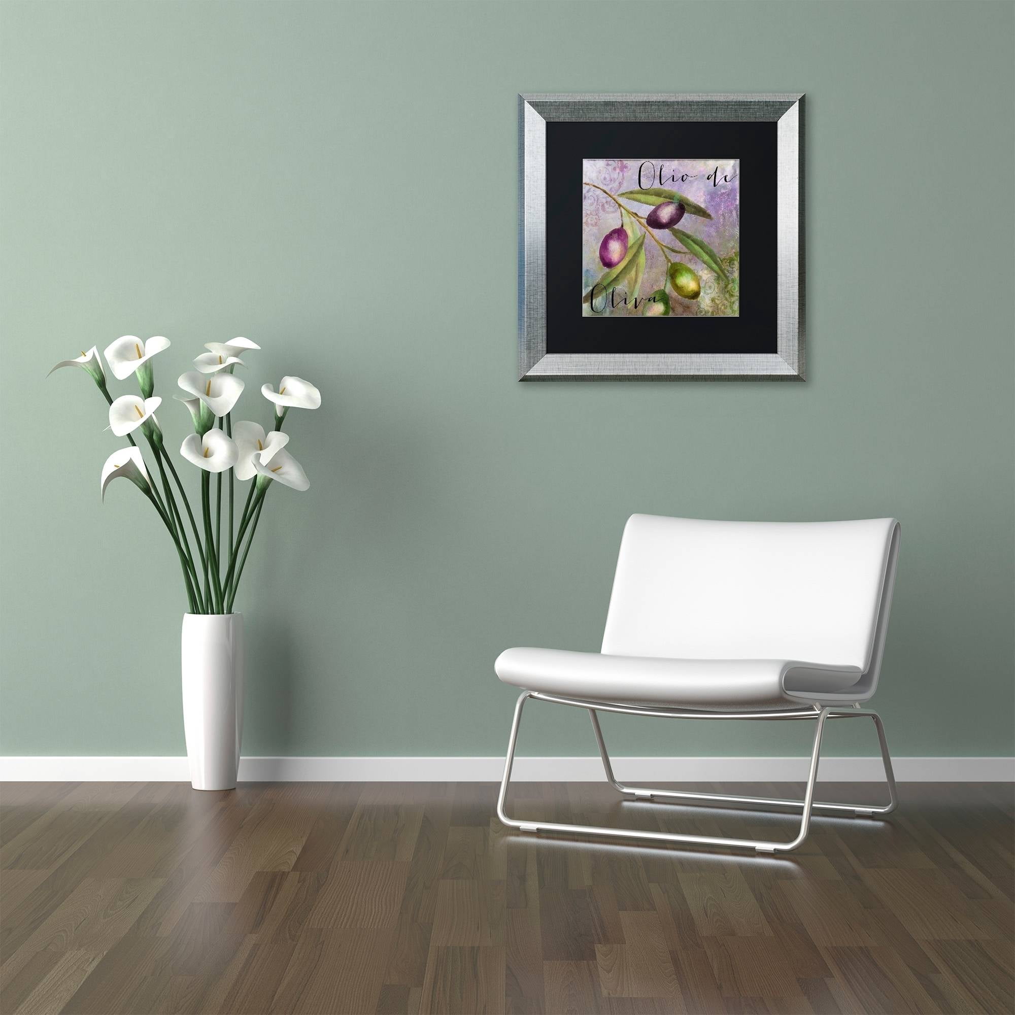 Trademark Fine Art "Olivia I" Canvas Art by Color Bakery Black Matte, Silver Frame