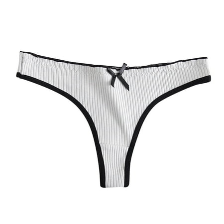 

QYZEU Women G String Thong Womens Low Waist Through Waist Bikini Brief Underwear Thong