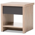 thumbnail image 1 of Allora 1 Drawer Wood Nightstand in Light Brown and Gray, 1 of 8