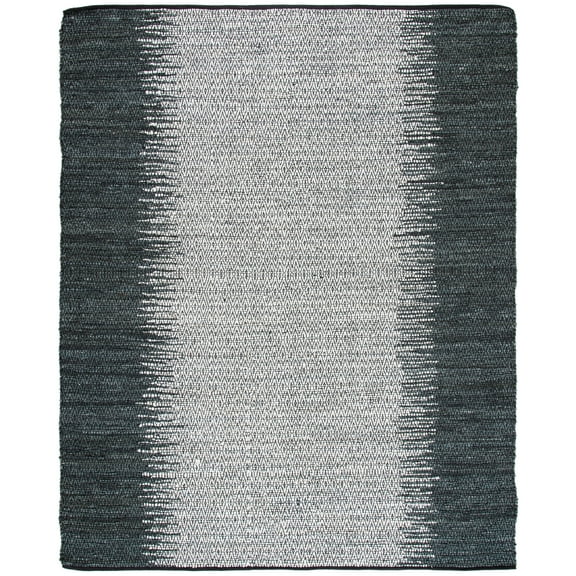 SAFAVIEH Vintage Leather Kalina Geometric Area Rug, Grey/Cream, 9' x 12'