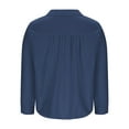 thumbnail image 4 of AherBiu Long Sleeve Tops for Women Button down Shirts Cotton Linen Lapel V Neck Lightweight Summer Blouse, 4 of 6