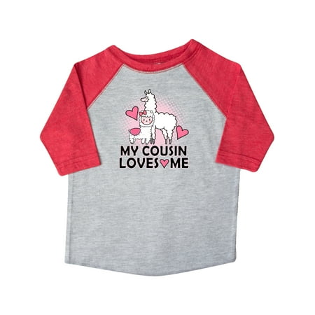 

Inktastic My Cousin Loves Me Llama Gift Toddler Toddler Girl T-Shirt