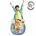 thumbnail image 3 of Star Storage Toy Bag Chair, Hand Drawn Composition of Geometric Shapes Pastel Colored Design Abstract, Stuffed Animal Organizer Washable Bag, Large Size, Lilac and Pale Blue, by Ambesonne, 3 of 3