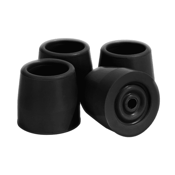 4 Pack Walker Tips 0.87 inch Universal Walker Accessories Replacement Rubber Tips for Walkers, Commodes, Shower Chairs and More, Skid-Resistant Traction and Easy Installation