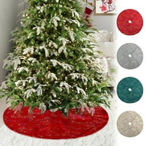 Christmas Decorations Christmas Tree Skirt Velvet Soft Bedroom Tree Mats Christmas Tree Bottom Decoration for Xmas Holiday New Year Home Party Decorations 35.43inch