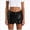Black-1, variant on Women's Sequin Shorts Sparkly High Waist Glitter Festival Shorts for Rave Party Concert (Silver-1,L)
