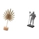 thumbnail image 5 of Escultura de hoja de caballero, estatua de metal, figura de resina, artesanía, adorno de escritorio coleccionable con base de madera, ideal para regal, 5 of 8