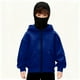 thumbnail image 1 of Chaqueta deportiva de invierno de color liso para niños, de manga larga, con capucha, informal, con cremallera y bolsillos, de poliéster, 1 of 5