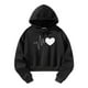 thumbnail image 4 of Sudadera con capucha, sudadera con capucha, otoño, sudadera con capucha, manga larga, sudadera con capucha para mujer, para acampar, trabajo en la cal Negro, 4 of 8
