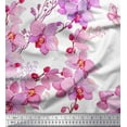thumbnail image 1 of Soimoi Cotton Duck Fabric Bird & Orchids Flower Print Sewing Fabric Yard 42 Inch Wide, 1 of 1