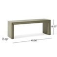 thumbnail image 6 of Christopher Knight Home 48" Farmhouse Dining Bench, Solid Acacia Wood Rustic Entryway Bench, Light Gray Oak, 6 of 8