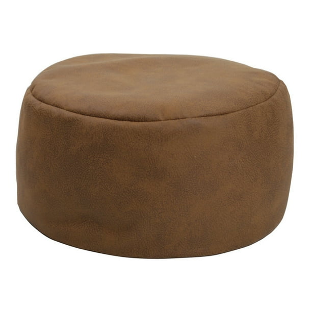 Puf organizador impermeable, lavable, de tela, tipo tatami, pequeño, con funda para sala de estar, dormitorio de niño o niña. marrón