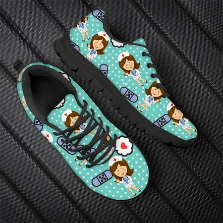 

Sport Jogging Running Shoes For Women Ladies Sneakers Cute Doctor Nurse Medical Hospital Print Mesh Flats Nursing Casual Shoes